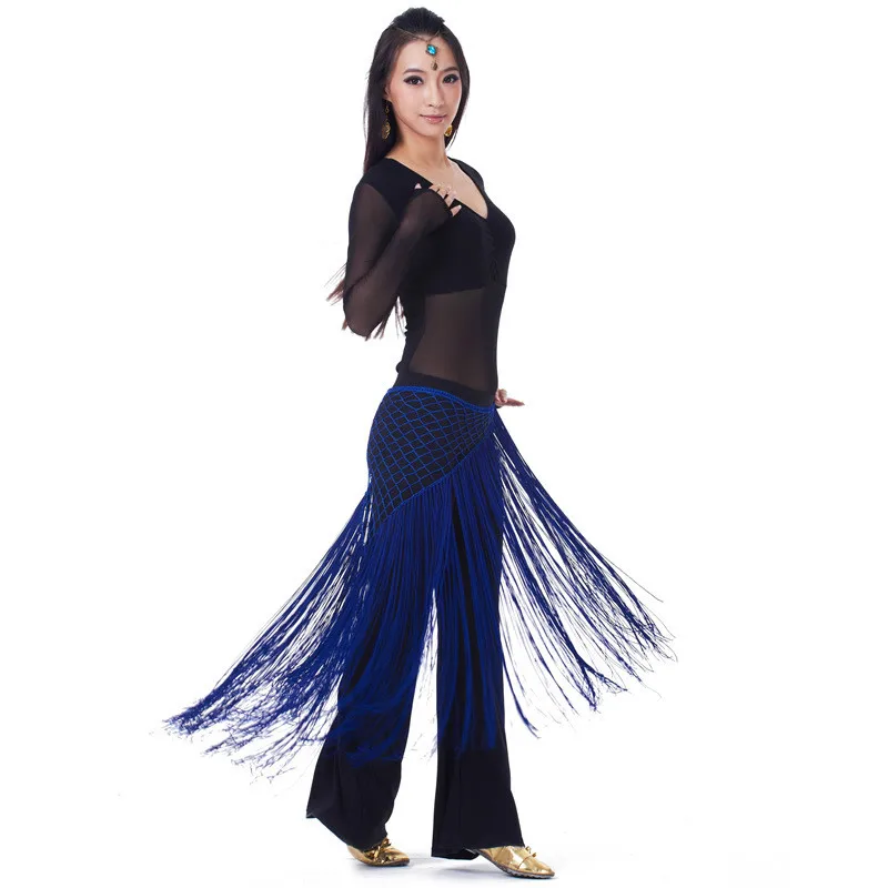 Шарф-шаль в аргентинском стиле для танца живота вязаный крючком треугольный пояс