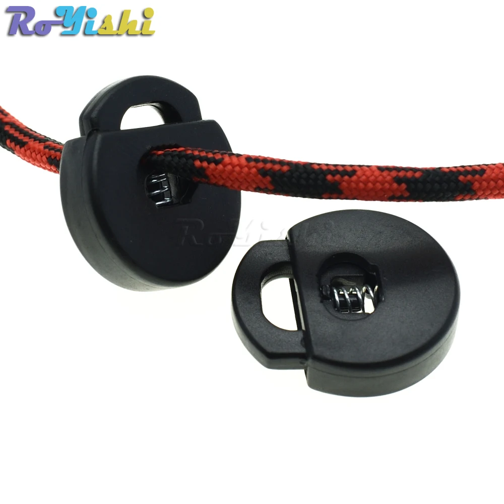 

Plastic Cord Lock Stopper Toggle Cilp Black For Garment Accessories