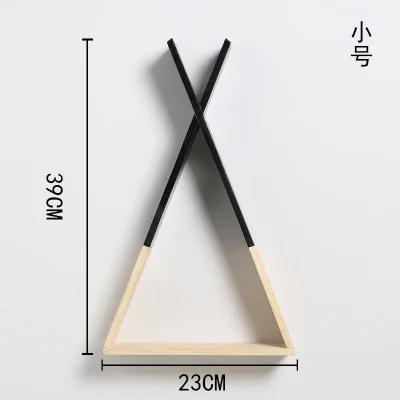 small black X подвесной держатель доска книга Рождественский подарок Скандинавская деревянная настенная вешалка украшение для детской фотографии дома ремесло DIY INS - Цвет: small black