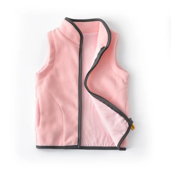 Pink SVELTE/детский флисовый жилет для девочек детский шерстяной меховой жилет для мальчиков Vetement Enfant Gilet Veste, весна, осень, зима - Цвет: Pink