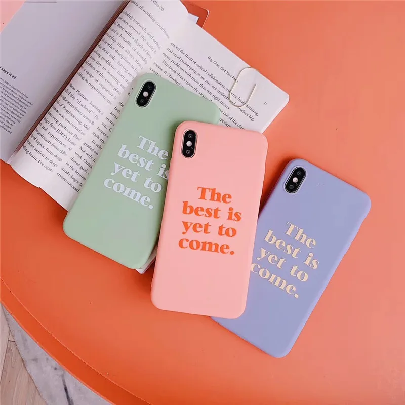 Мода карамельный цвет английский чехол для телефона iphone XS MAX XR личность милые
