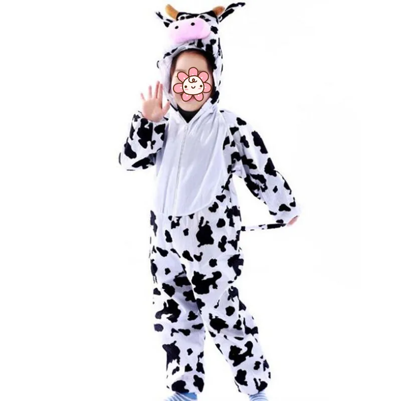 Children Kids Animal Milk Cow Costume Boys Girls Cosplay Jumpsuits Costumes Fancy Dress Party Decor Purim Halloween Christmas|cow costume|costume
