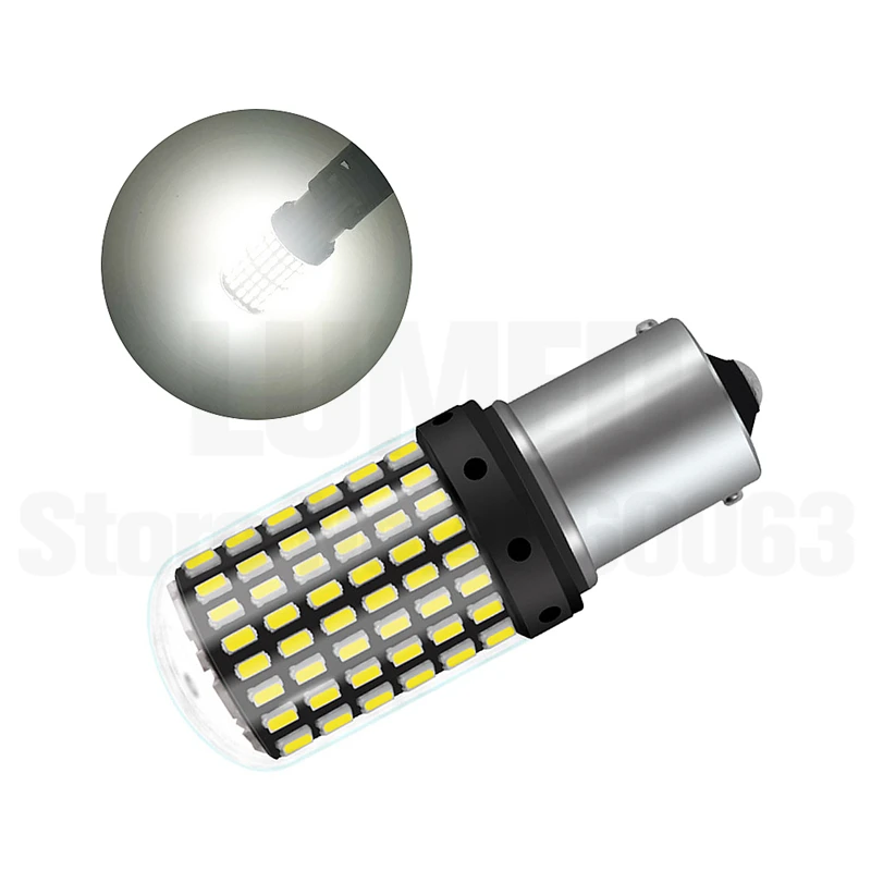 1x1156 BA15S P21W Автомобильный светодиодный светильник BAU15S PY21W T20 7440 W21W s 3014 144smd Canbus Нет