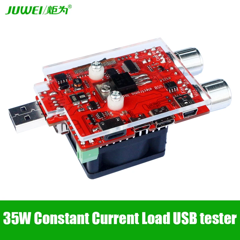 35w usb tester electronic load adjustable constant current aging resistor voltage capacity qualcomm qc2 03 0 battery voltmeter free global shipping