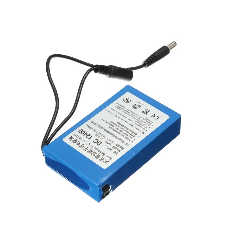 Cncool DC 12 V 4000 MAH перезаряжаемая портативная литий-ионная батарея mAh DC12400 с