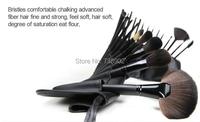 Прямая поставка Профессиональные кисти для макияжа натуральный ворс 24 шт. наборы