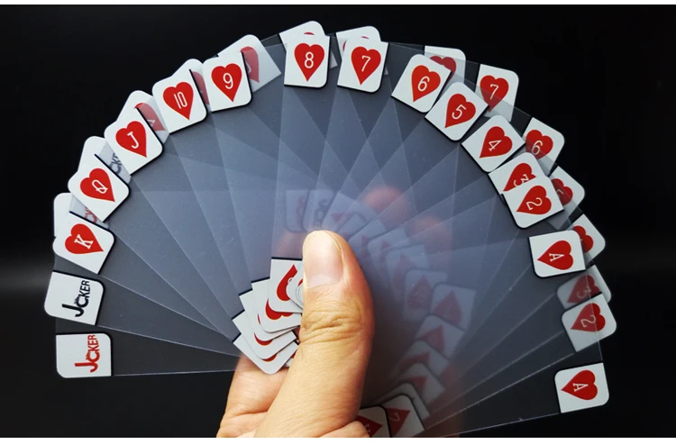 Прозрачные пластиковые игральные карты волшебные водонепроницаемые для покера