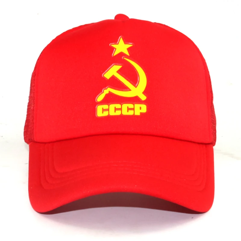 Сетчатая бейсболка для лета CCCP snapback с принтом в русском стиле повседневная