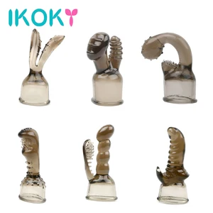 IKOKY волшебная палочка насадка G-spot Стимуляция AV головка шапка аксессуары для вибраторов взрослый интимные игрушки для женщин Женский мастурбатор