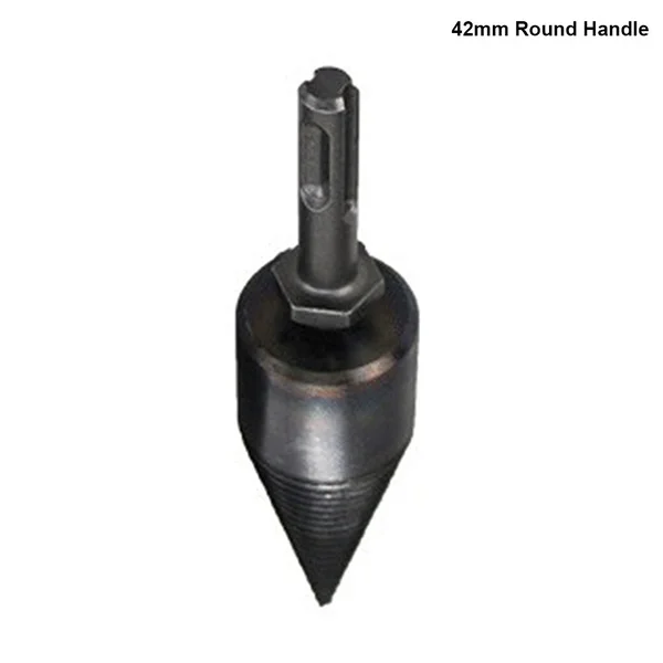 42mm round handle Дровокол измельчитель деревянный разделительный инструмент разделительный конус Дровокол сплиттеры Weichai сверло дерево ломающие инструменты - Цвет: 42mm round handle