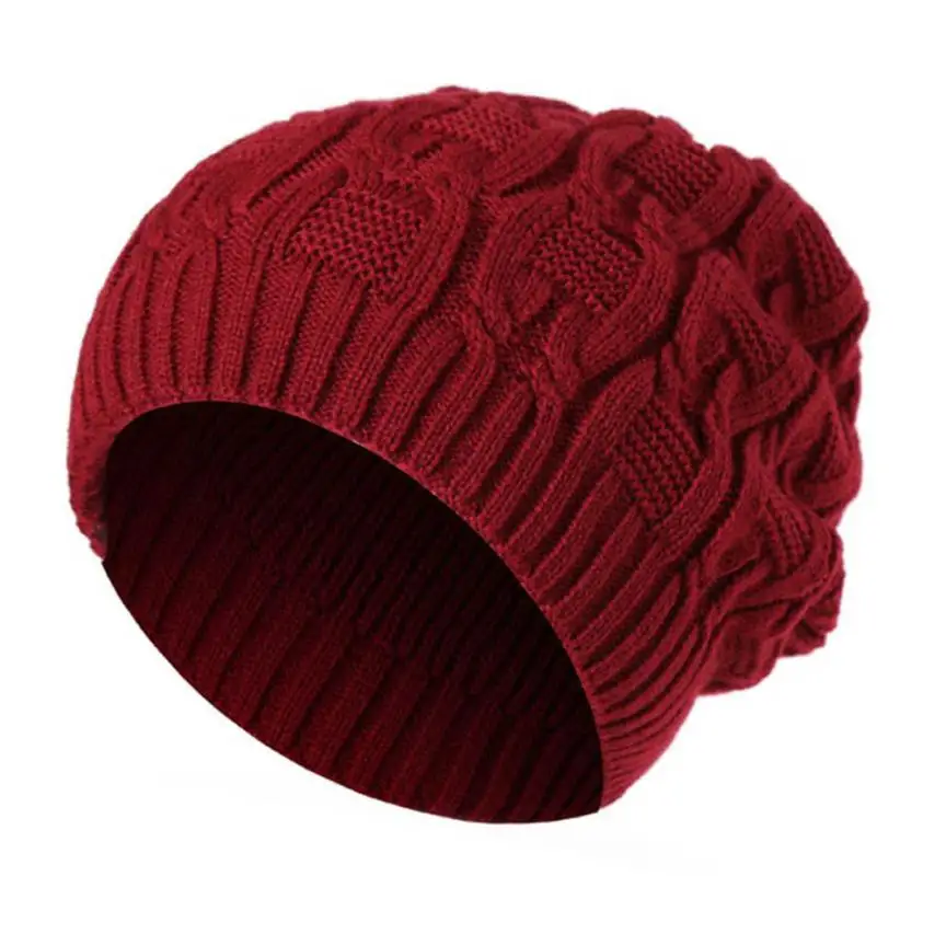 Теплая меховая вязаная Лыжная шапка мешковатые шапки для мужчин и женщин|beanie