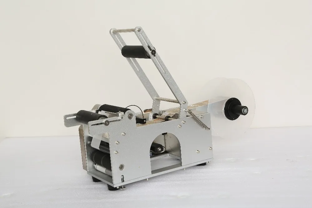 Semi Automatic Round Bottle Labeling Machine Labeler Sticker Paper Plstic Jar Pot Labelling Device Sticking Cosmetic Cans | Бытовая