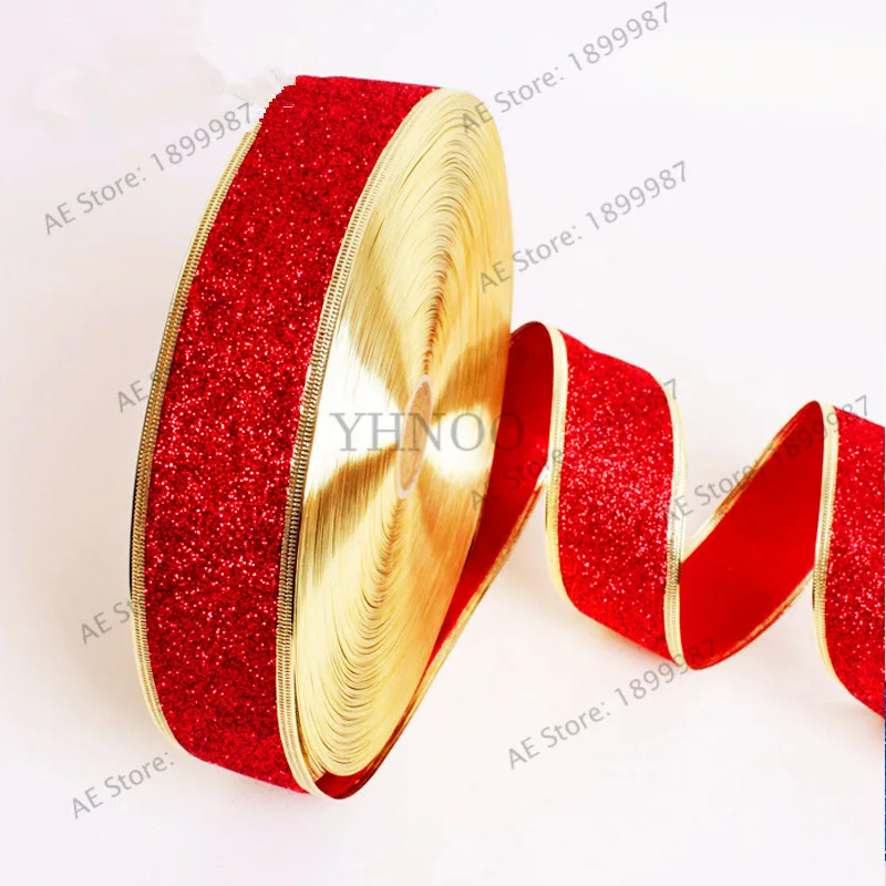 2 метра в длину Рождественская Елка декоративная лента красного цвета высокого