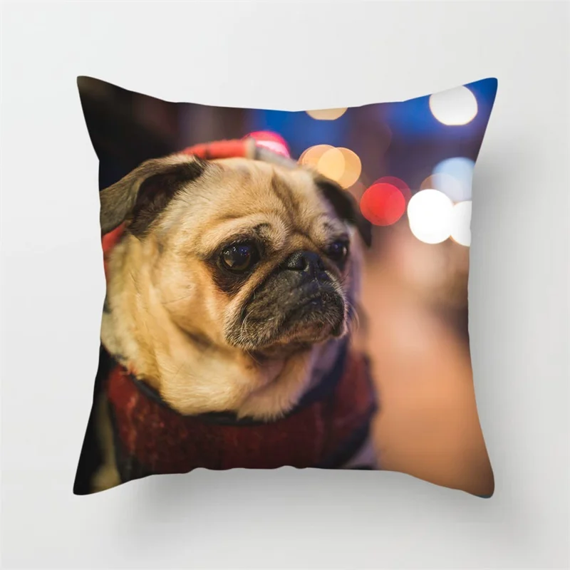 Fuwatacchi симпатичная наволочка для собаки диванной подушки дивана спальни льняная