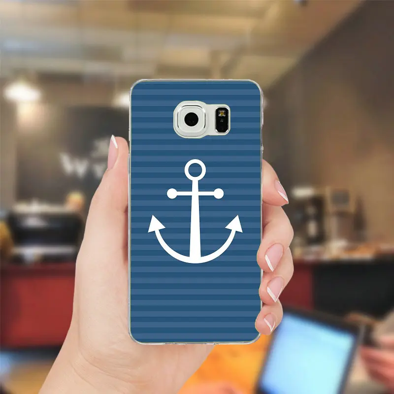 Красивые птицы и якорь Мягкий мобильный чехол для телефона samsung Galaxy Note 2 3 4 5 8 S2 S3 S4