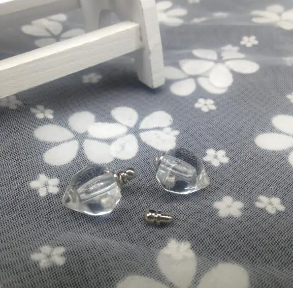 20 шт./лот многогранное сердце Хрустальная подвеска-флакон винтовой колпачок мини