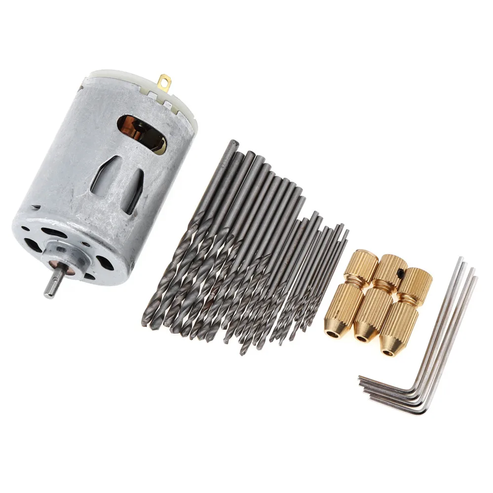 Мини электродвигатель 12 В набор ручных сверл для самостоятельного сверления по