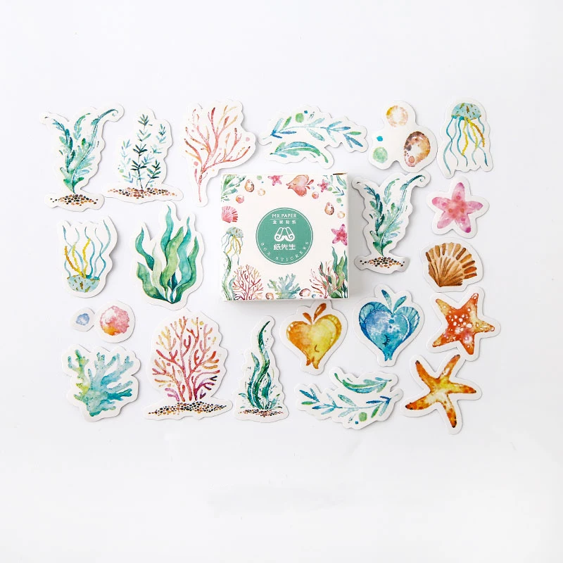 40 шт./упак. подводный мир пуля журнал Декоративные Канцелярские наклейки