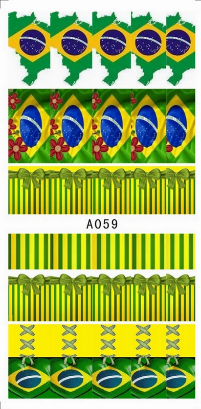 3 листа/телефон наклейки цветы Бразилия футбол галстук бабочка|nail art water transfer|art