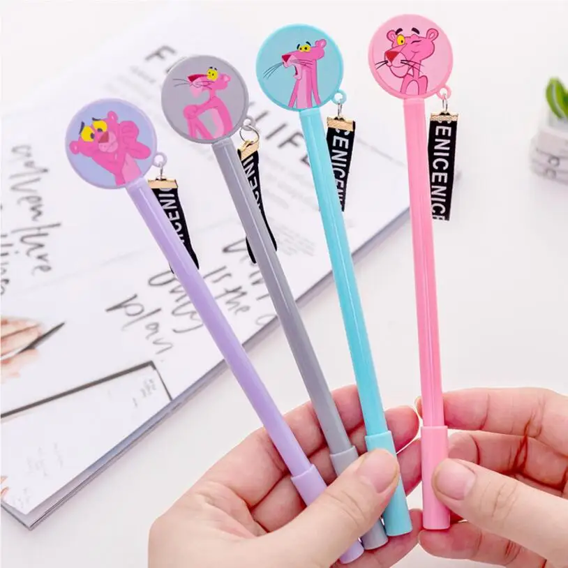 4 шт./лот Розовая пантера лента нейтральная ручка гелевая канцелярские товары для