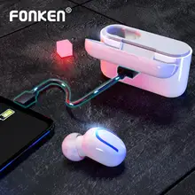 Наушники FONKEN TWS Bluetooth 1500 мА/ч внешний аккумулятор настоящие