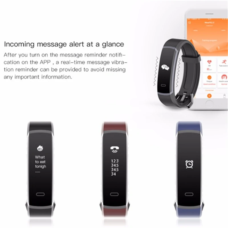 Wearpai GT105 fitness tracker heart rate monitor for women smart band sport android Touch Screen Bluetooth bracelet | Электроника