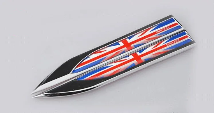 20 Pairs Chrome Metal America France Italy England Germany China Flag Car Fender Stickers Emblems Decorations Accessories | Автомобили и