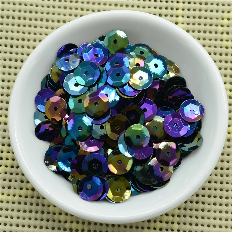 

3000 шт. (50 г) блестящий черный цвет 6 мм круглая свободная тесьма с пайетками для шитья свадебного ремесла скрапбукинга аксессуары для одежды