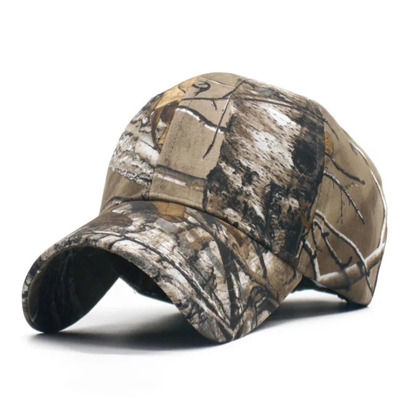 Camouflage Мужская брендовая хлопковая камуфляжная бейсбольная кепка для охоты, рыбалки, тактическая уличная камуфляжная кепка, козырек от солнца, шапка для пешего туризма - Цвет: Camouflage