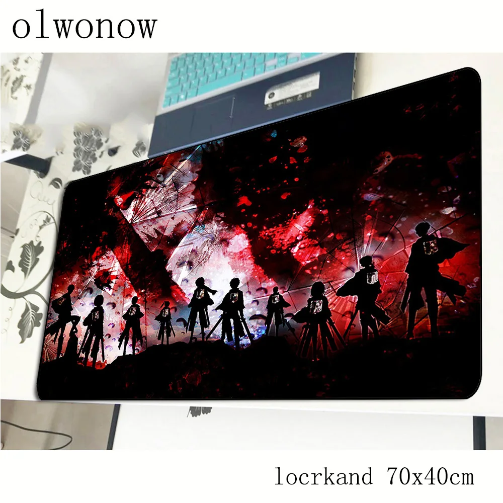 Коврик для мыши attack on titan 700x400x3 мм с массовым рисунком, игровой коврик для мыши, игровой коврик, милый игровой компьютерный стол, коврик для мыши, коврики для игровой клавиатуры