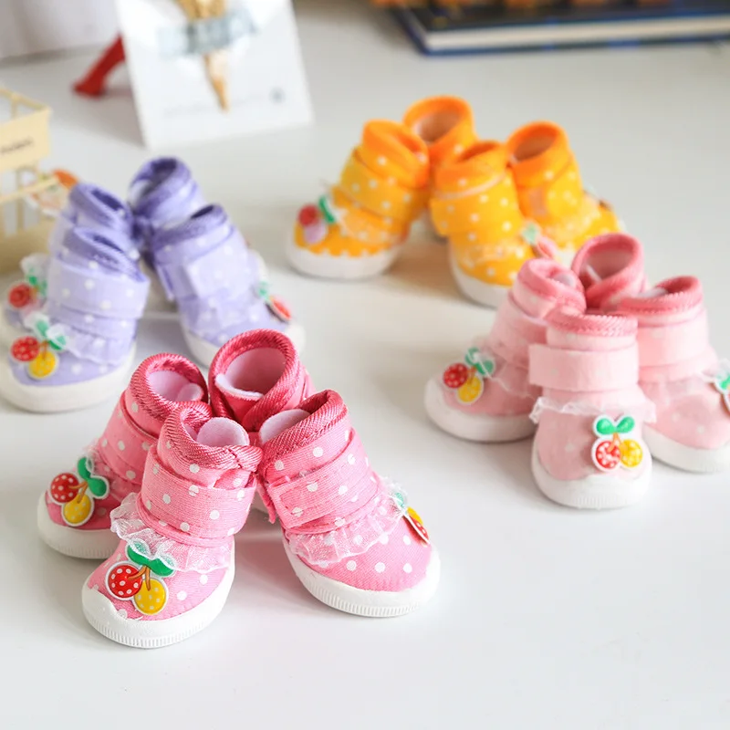 Милый Вишневый маленькая собака щенок домашняя обувь Собака Кошка спортивная