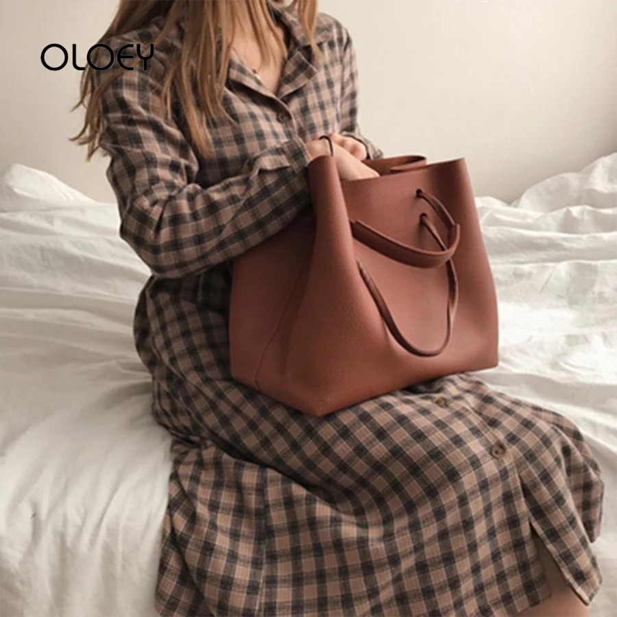 

bolsos mujer de marca famosa 2019 luxury brand handbags soild women shoulder bag casual tote Bags big capacity Bolsas Feminina