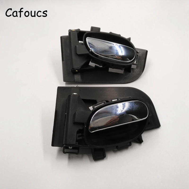 Cafoucs хром внутренняя ручка двери для peugeot 206 207 для Citroen C2 межкомнатных дверей Замена аксессуары