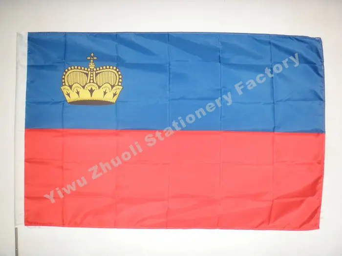 Лихтенштейн ФЛАГ 150X90 см(3x5FT) 115 г 100D полиэстер двойной прошитой Высокое качество