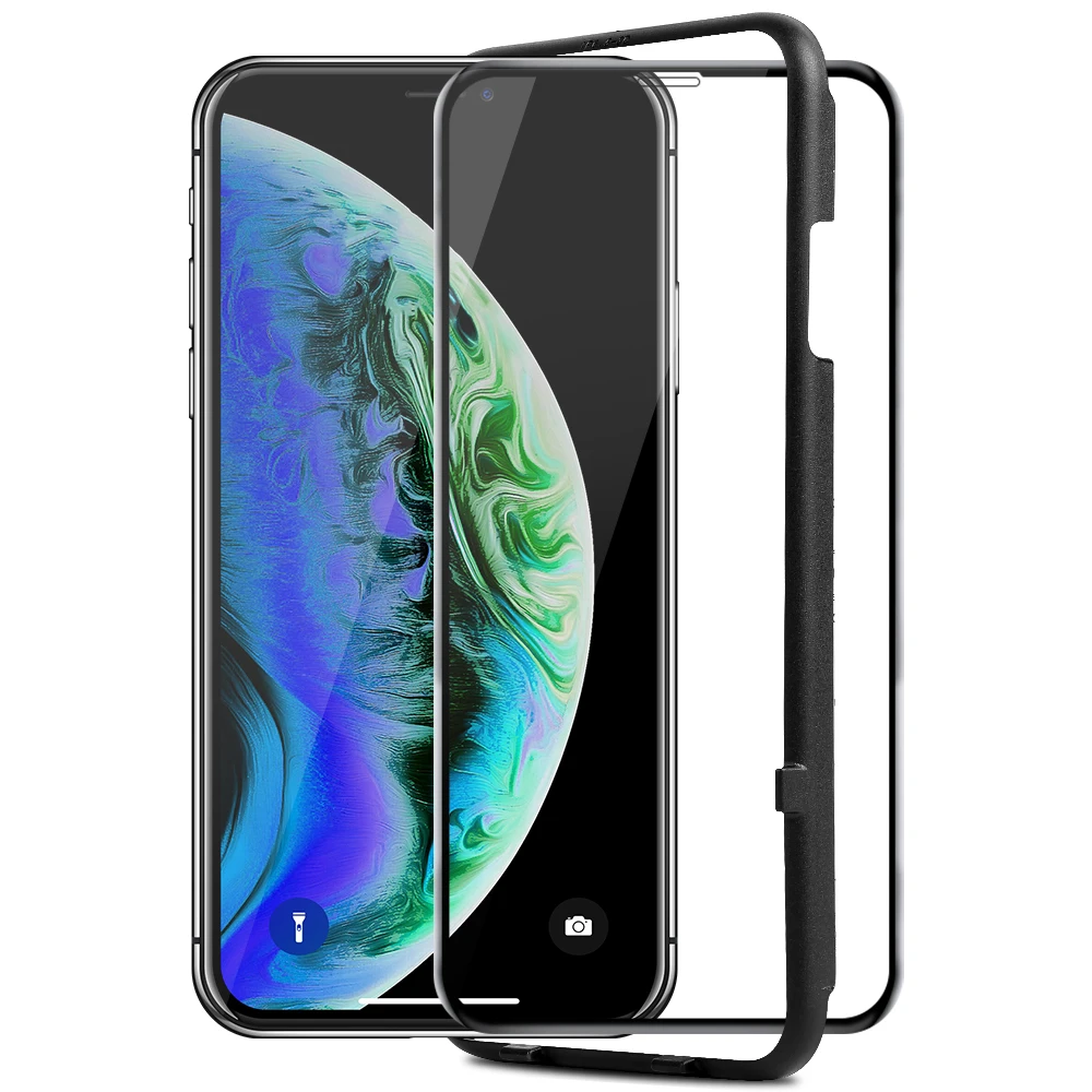 Memumi для iPhone XS макс. закаленное стекло 3D полное покрытие края 9 H твердость пленка для iPhone XS протектор экрана, инструмент для установки
