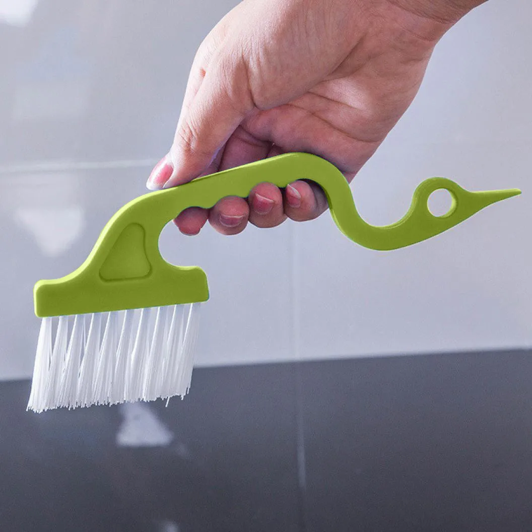 1pcs Window Groove Gap Track Cleaning Brushes 19X8.5 cm Plastic blue pink Green practical Multifunction kitchen Brush | Дом и сад
