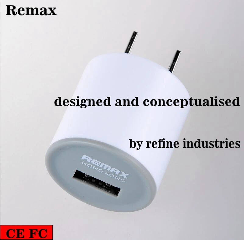 Remax white 240V voltage with 1.0A 1U charger UK and EU standard sockets for family use non-grounding USB socket 3C CE |