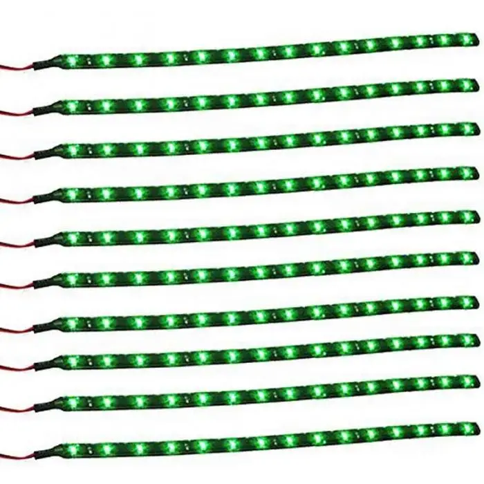 2 шт. 30 см Гибкая 15 светодиодный SMD Водонепроницаемые ленты 5050 яркие фары 12V для автомобилей Грузовики, лодки мотоцикла TD326