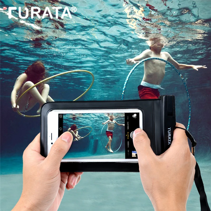 Turata IPX8 Waterproof Case Cover For iPhone 4S 5 5S 6 6S 7 Plus Samsung Galaxy S5 S6 S7 S8 Edge Mobile Phone Bag Up to 6.0&quot | Мобильные