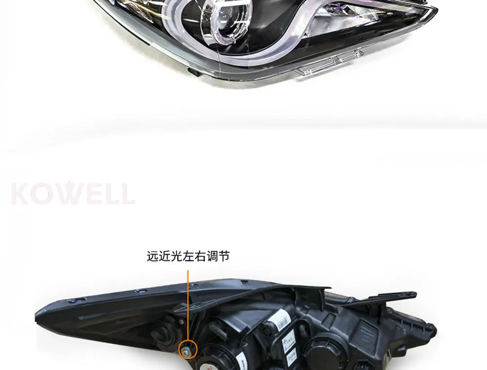 KOWELL автомобильный Стайлинг для hyundai Sonata фары 2011- Sonata 8 светодиодный фары DRL Bi Xenon объектив Высокий Низкий луч парковка туман