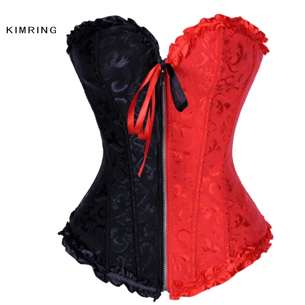 Kimring Стимпанк Корсеты Сексуальные женские Плюс Размер Корсета overbust Готический