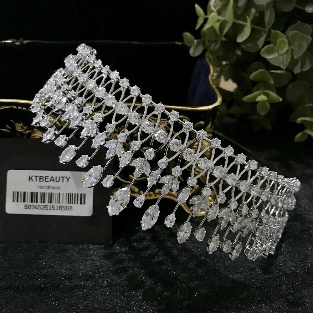 Новая серебряная циркониевая Корона со стразами изготовленная на заказ большая