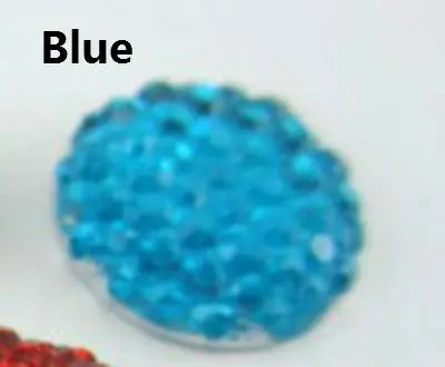 Blue По выгодной цене! 24 шт., 12 мм, круглые стразы с плоской задней стороной, кабошон, стразы из смолы с плоской задней поверхностью для украшения своими руками - Цвет: Blue