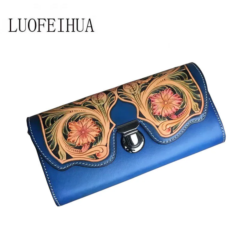 LUOFEIHUA 2019 Новая высококачественная кожаная сумка на плечо с резным тиснением