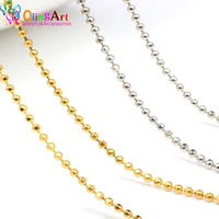 olingart 5m 1 5mm gold silver plated ball link chains for bracelet necklace earrings tassels diy jewelry accessories making