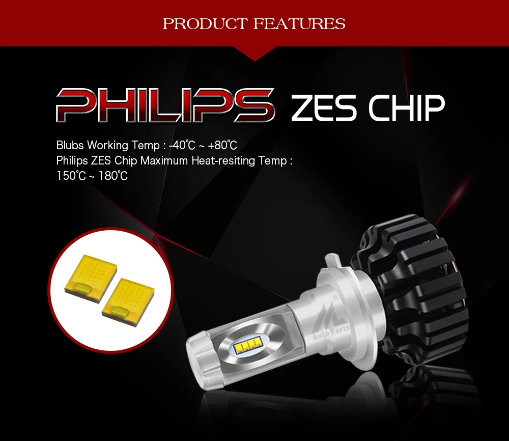Xenplus 2 шт. H7 светодиодный H11 автомобильная лампа H1 H3 H4 9006 HB4 H10 H8 12 V 8000LM 6500 K 60 Вт зэс освещение автомобиля-Оформление автомобилей