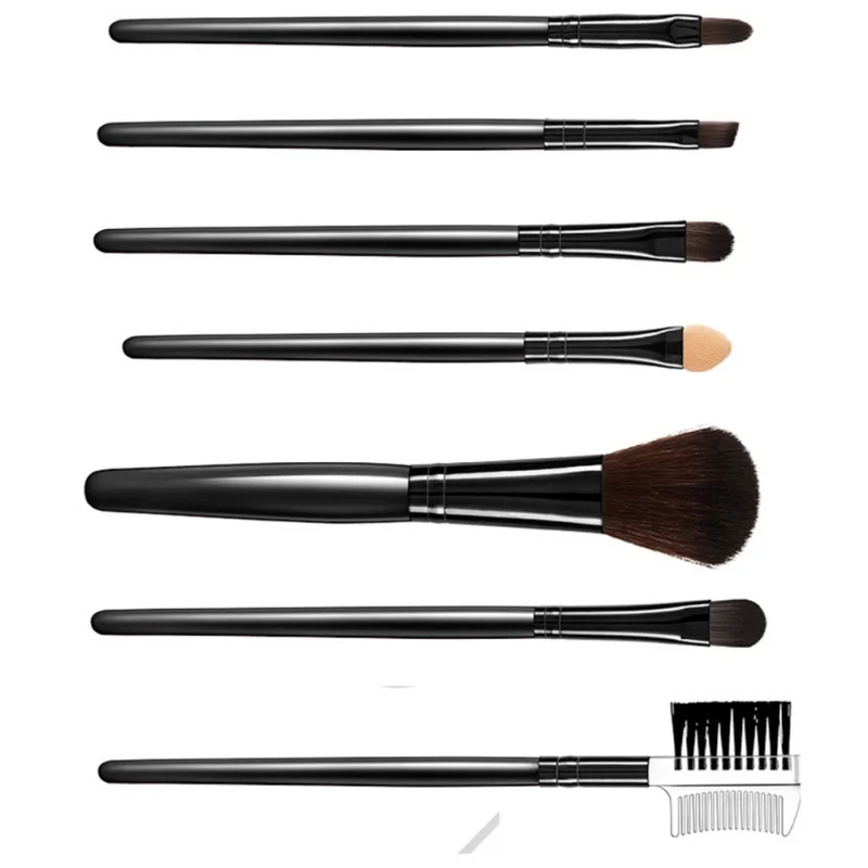 7 шт. Профессиональный набор кистей для макияжа портативная пудра бровей