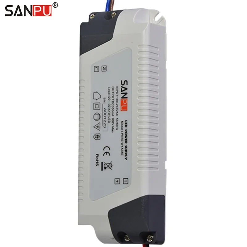 Sanpu smps 30 Вт 350mA 85 В постоянного тока с постоянным током светодиодный импульсный источник Питание драйвер(20. 30) x1W AC/DC 81-105 в трансформатор для Светодиодный s IP44