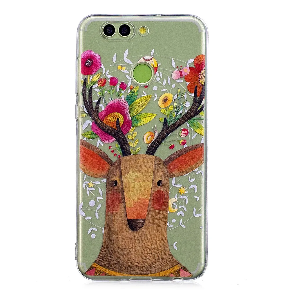 Fitted Case for Huawei NOVA 2 Plus BAC-L21 TPU Silicone Cover Phone NOVA2 BAC-AL00 BAC L21 Painted Cases |