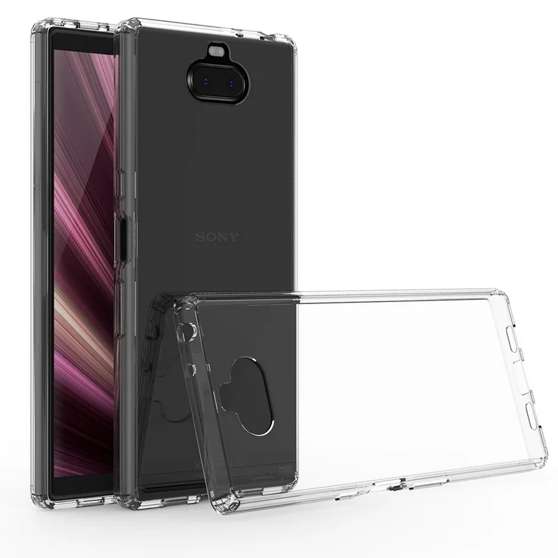 Clear Для sony Xperia 10 Plus чехол TPU бампер прозрачная твердая акриловая задняя крышка для sony Xperia10 plus 10 Plus I3213 I4213 I4293 чехол для телефона - Цвет: Clear